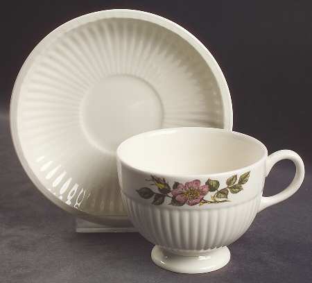 Briar Rose Footed Cup & Saucer Set