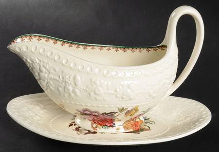 Bullfinch Wellesely Multicolor Gravy Boat & Underplate/Relish