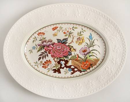 Bullfinch Wellesely Multicolor 18" Oval Serving Platter