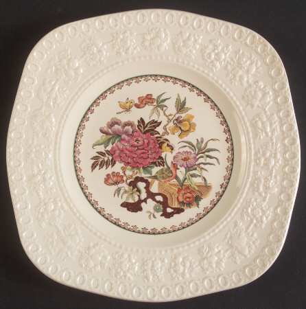 Bullfinch Wellesely Multicolor Square Luncheon Plate