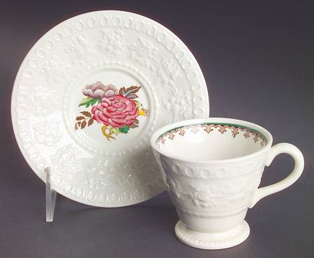 Bullfinch Wellesely Multicolor Footed Demitasse Cup & Saucer Set