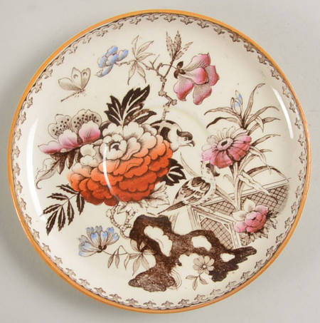 Bullfinch Brown Multicolor (Brown Trim) Saucer for Demitasse Cup