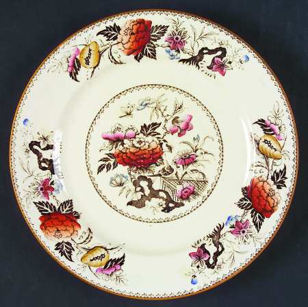 Bullfinch Brown Multicolor (Brown Trim) Salad Plate