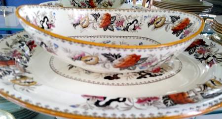 Bullfinch Brown Multicolor (Brown Trim) 11" Oval Vegetable Bowl