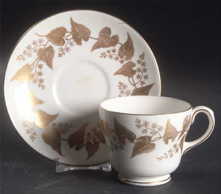 Buxton Gold Footed Cup & Saucer Set