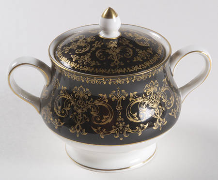 Caernarvon Black Sugar Bowl & Lid