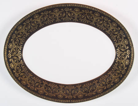 Caernarvon Black 15" Oval Serving Platter