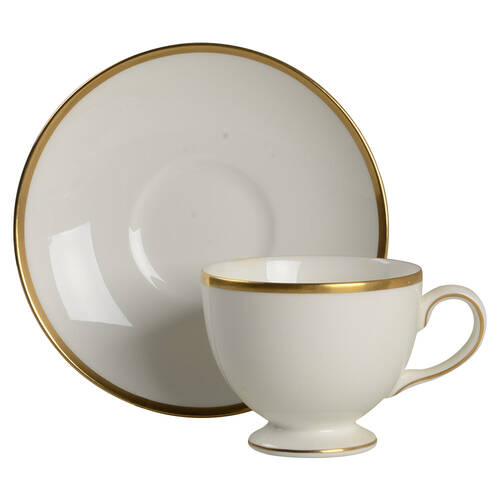 California (Bone) Footed Cup & Saucer Set by Wedgwood