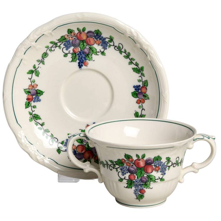 California (Earthenware) Flat Bouillon Cup & Saucer