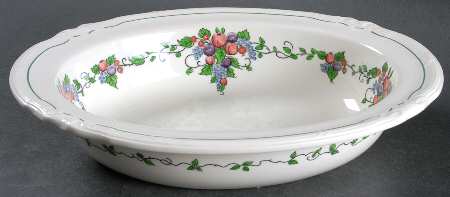 California (Earthenware) 10" Oval Vegetable Bowl