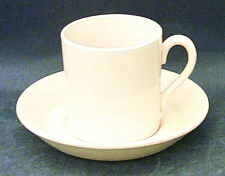 Cane Yellow Bond Shape Demitasse Cup and Saucer Set