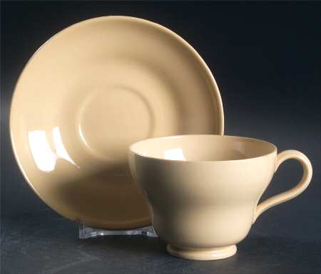 Cane Yellow Footed Cup & Saucer Set