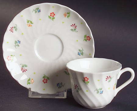 Cascade Flat Demitasse Cup & Saucer Set