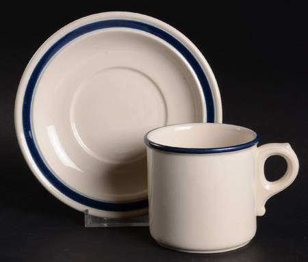 Caspian Flat Cup & Saucer Set