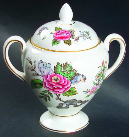 Cathay Globe Shape Sugar Bowl & Lid