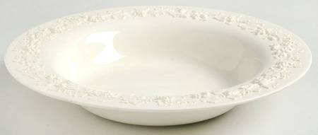 Cream Color on Cream Color (Plain Edge) Rim Soup Bowl