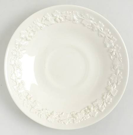 Cream Color on Cream Color (Plain Edge) Saucer for Footed Cup