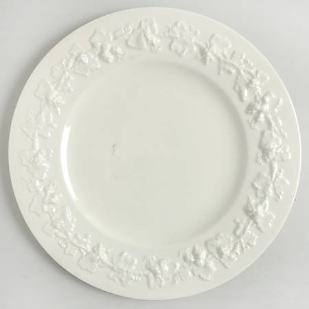 Cream Color on Cream Color (Plain Edge) Large Dinner Plate
