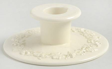 Cream Color on Cream Color (Plain Edge) 1" Small Candlestick