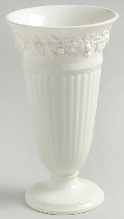 Cream Color on Cream Color (Plain Edge) 6" Vase