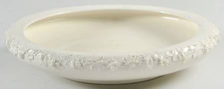 Cream Color on Cream Color (Plain Edge) 12" Gardenia Bowl