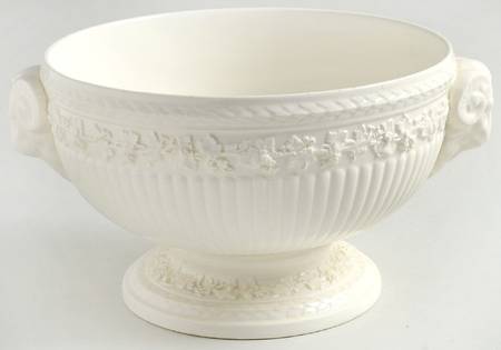 Cream Color on Cream Color (Plain Edge) 8" Large Fruit Bowl