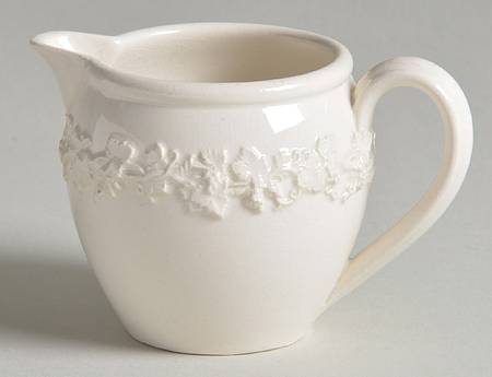 Cream Color on Cream Color (Plain Edge) Individual Creamer