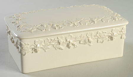 Cream Color on Cream Color (Plain Edge) Cigarette Box & Lid