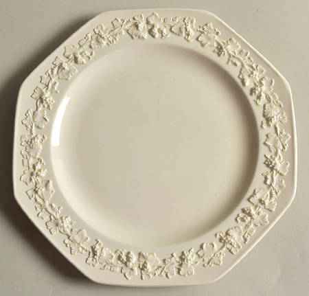 Cream Color on Cream Color (Plain Edge) Octagonal Salad Plate