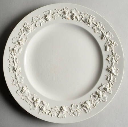 Cream Color on Cream Color (Plain Edge) Service Plate (Charger)