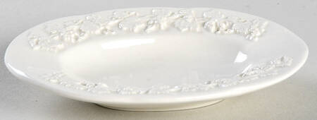 Cream Color on Cream Color (Plain Edge) Oval Ashtray