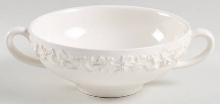 Cream Color on Cream Color (Plain Edge) Flat Cream Soup Bowl