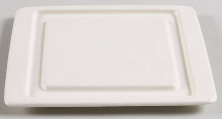 Cream Color on Cream Color (Plain Edge) Square Butter No Lid