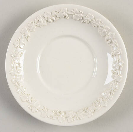 Cream Color on Cream Color (Plain Edge) Underplate for Sherbet
