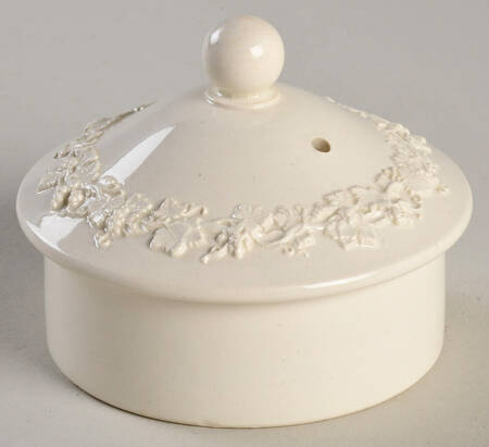 Cream Color on Cream Color (Plain Edge) Lid for Small Teapot
