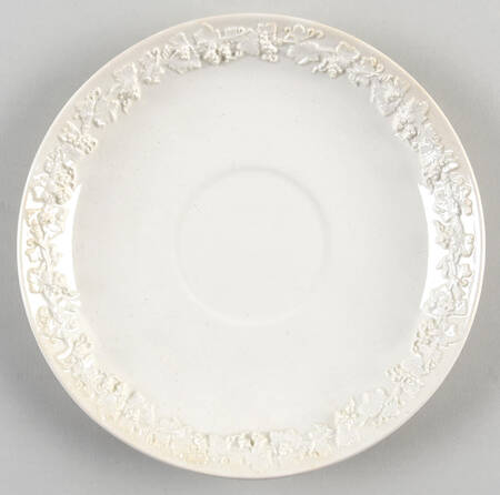 Cream Color on Cream Color (Plain Edge) Saucer for Flat Cream Soup Bowl