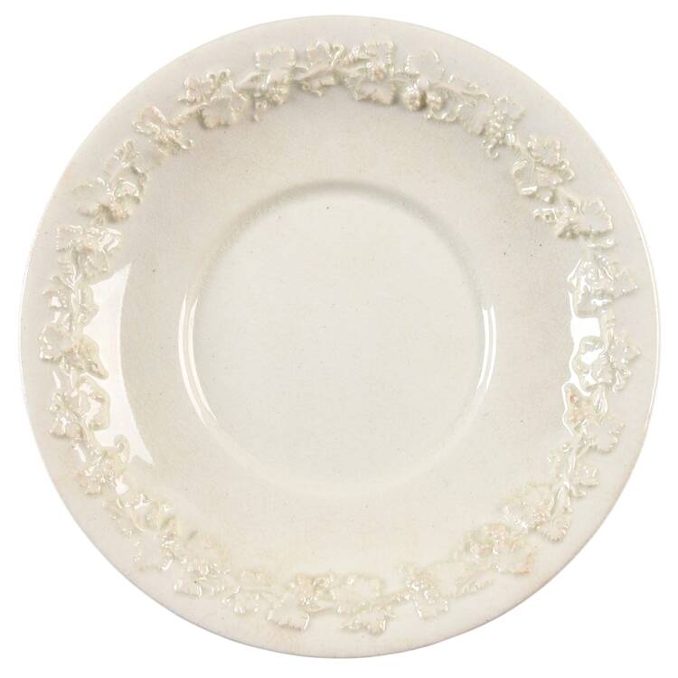 Cream Color on Cream Color (Plain Edge) Underplate for Sherbet