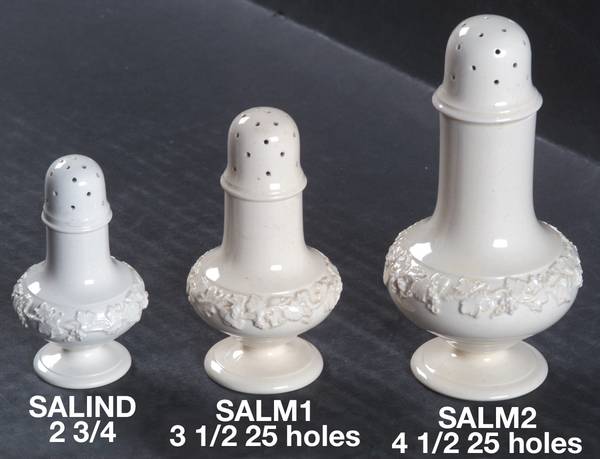 Cream Color on Cream Color (Plain Edge) Salt Shaker