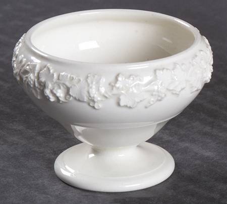 Cream Color on Cream Color (Plain Edge) Individual Salt Dip