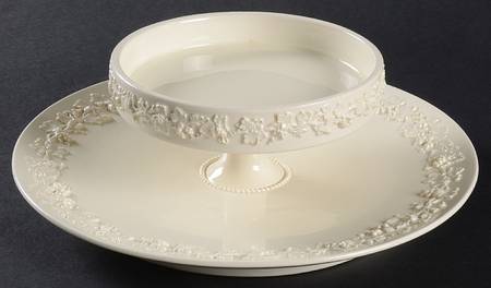Cream Color on Cream Color (Plain Edge) Mayonnaise with Attached Underplate