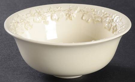 Cream Color on Cream Color (Plain Edge) Medium Bowl for Bowl & Saucer Set