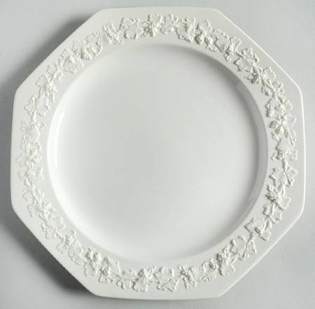 Cream Color on Cream Color (Plain Edge) Octagonal Salad Plate