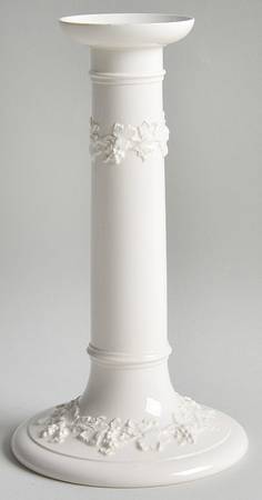 Cream Color on Cream Color (Plain Edge) Tall Candlestick