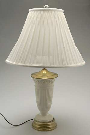 Cream Color on Cream Color (Plain Edge) 26" Electric Lamp & Shade
