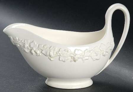Cream Color on Cream Color (Plain Edge) Gravy Boat
