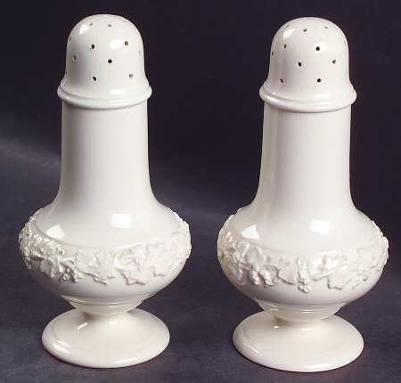 Cream Color on Cream Color (Plain Edge) Salt & Pepper Set