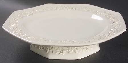 Cream Color on Cream Color (Plain Edge) Round Compote (Height X Width)