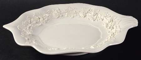 Cream Color on Cream Color (Plain Edge) Open Candy Dish