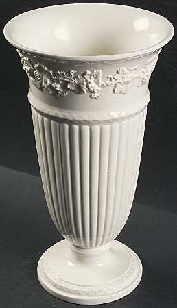 Cream Color on Cream Color (Plain Edge) 11" Vase
