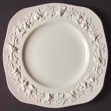 Cream Color on Cream Color (Plain Edge) Square Salad Plate
